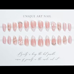 Almond French Tip Press on Nails