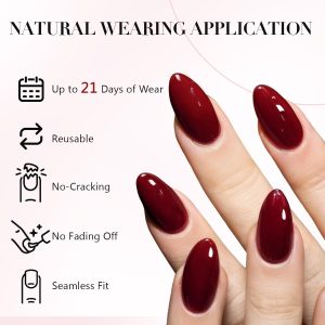 GLAMERMAID Cherry Red Press on Nails
