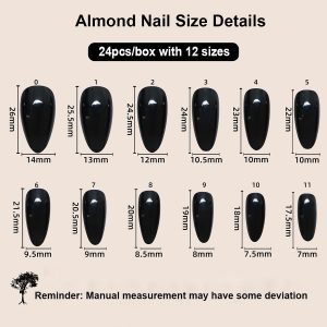 Almond French Tip Press on Nails