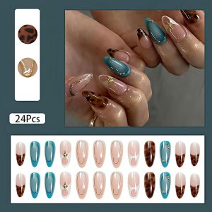 24 Pcs Almond Press on Nails