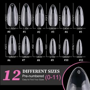 AddFavor 600pcs Almond Nail