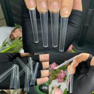 No C Curve 3XL Long Coffin Nail Tips.