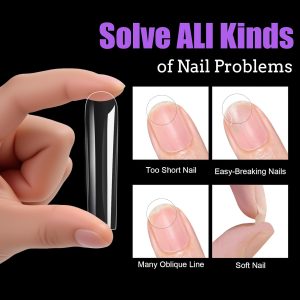 240Pcs Square Soft Gel Nail Tips.