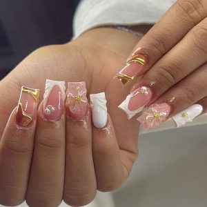Spring French Press On Nails