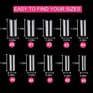 No C Curve XL Long Square Shaped Straight Fake Nails