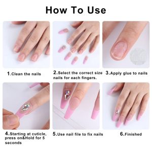 24pcs Short Square Press on Nails