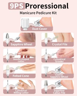 Manicure Pedicure Kit with Case.