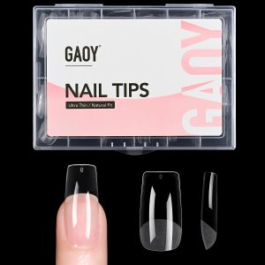 Medium Square Fake Gel Nail Tips.