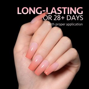 Medium Square Fake Gel Nail Tips.