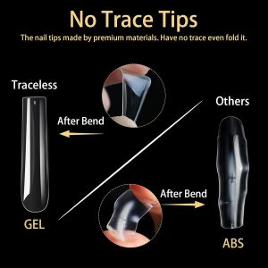 240Pcs Square Soft Gel Nail Tips.