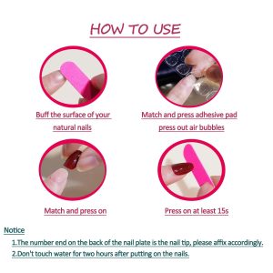 24Pcs Stiletto Press on Nails with Solid Color Design.