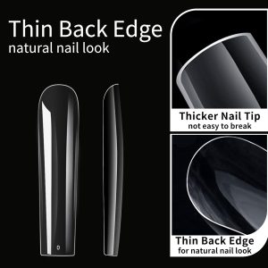 240Pcs Square Soft Gel Nail Tips.