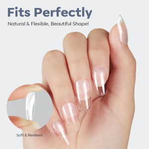 Modelones Medium Round Oval Fake Nail