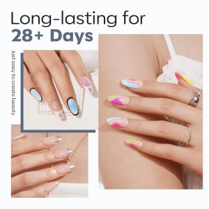 Modelones Medium Round Oval Fake Nail