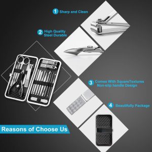 Nail Clippers Set Fingernail and Toenail Clipper Cutters.