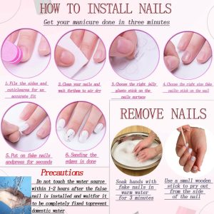 Long Square Press on Nails