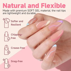 Medium Almond Nail Tips.