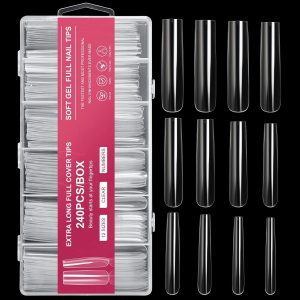 AORAEM Extra Long Square Full Cover Nail