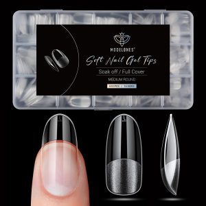 Modelones Medium Round Oval Fake Nail