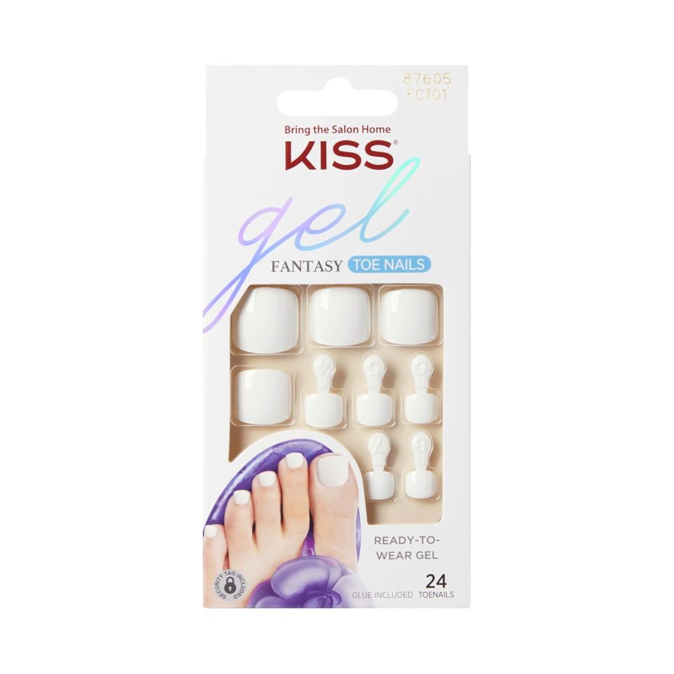 Gel Fantasy Collection Ready-To-Wear Fake Toenails Pedicure Set.
