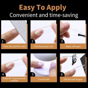 240Pcs Square Soft Gel Nail Tips.