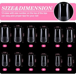 Medium Square Nail Tips.