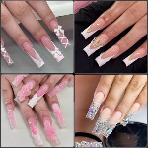 240Pcs Square Soft Gel Nail Tips.