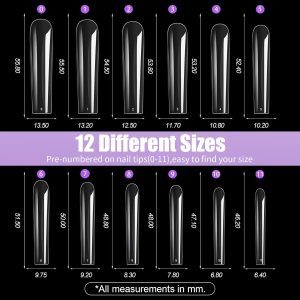 240Pcs Square Soft Gel Nail Tips.