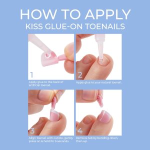 Gel Fantasy Collection Ready-To-Wear Fake Toenails Pedicure Set.