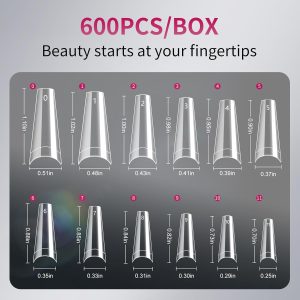Half Cover Coffin Nail Tips