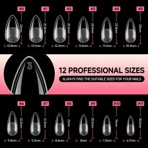 Medium Almond Nail Tips.